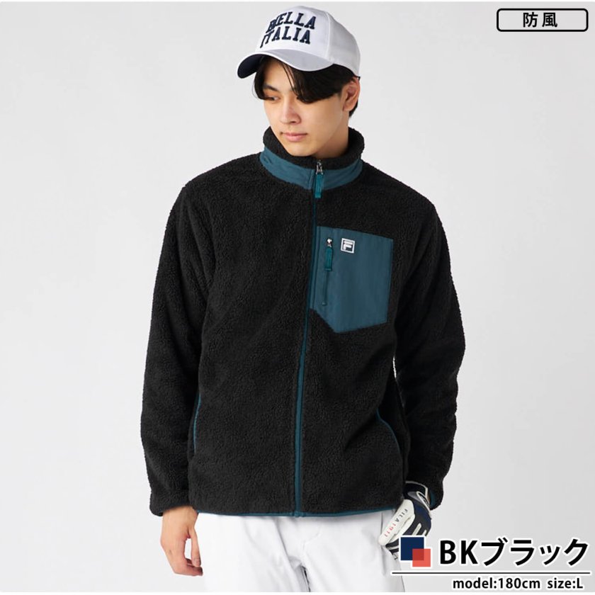 FILA フィラ フリースジャケット メンズ ブルゾン シャギーフリース