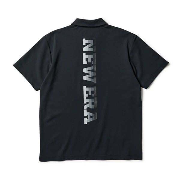 ニューエラ ゴルフ 半袖 ポロシャツ 鹿の子 Vertical Logo ブラック