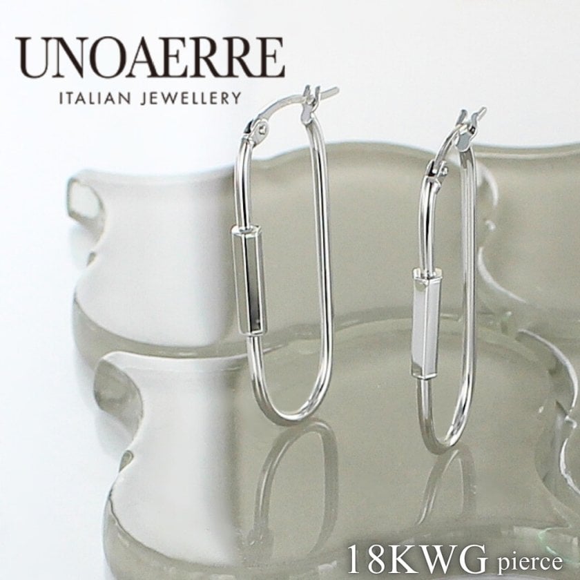 正規品 UNOAERRE ウノアエレ ショッパー付き K18 ホワイトゴールド