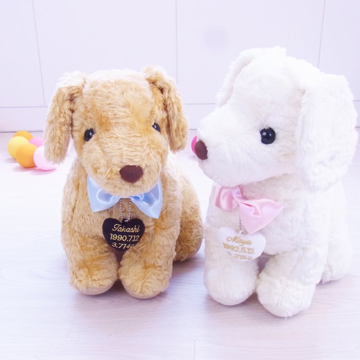 犬のウェイトドール1体：ホワイトのみ【ラッピング対応】【名入れ可
