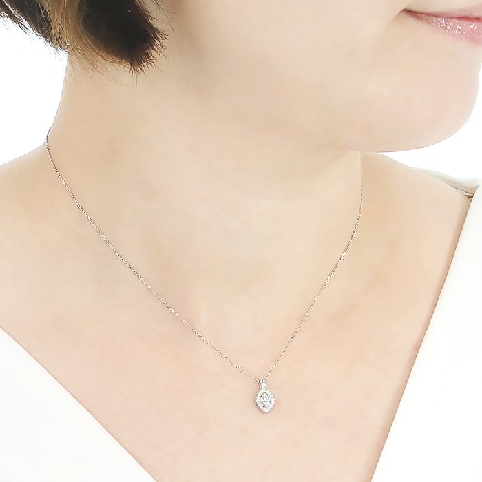 ネックレス プラチナ PT900 ダイヤモンド 0.34ct レディース