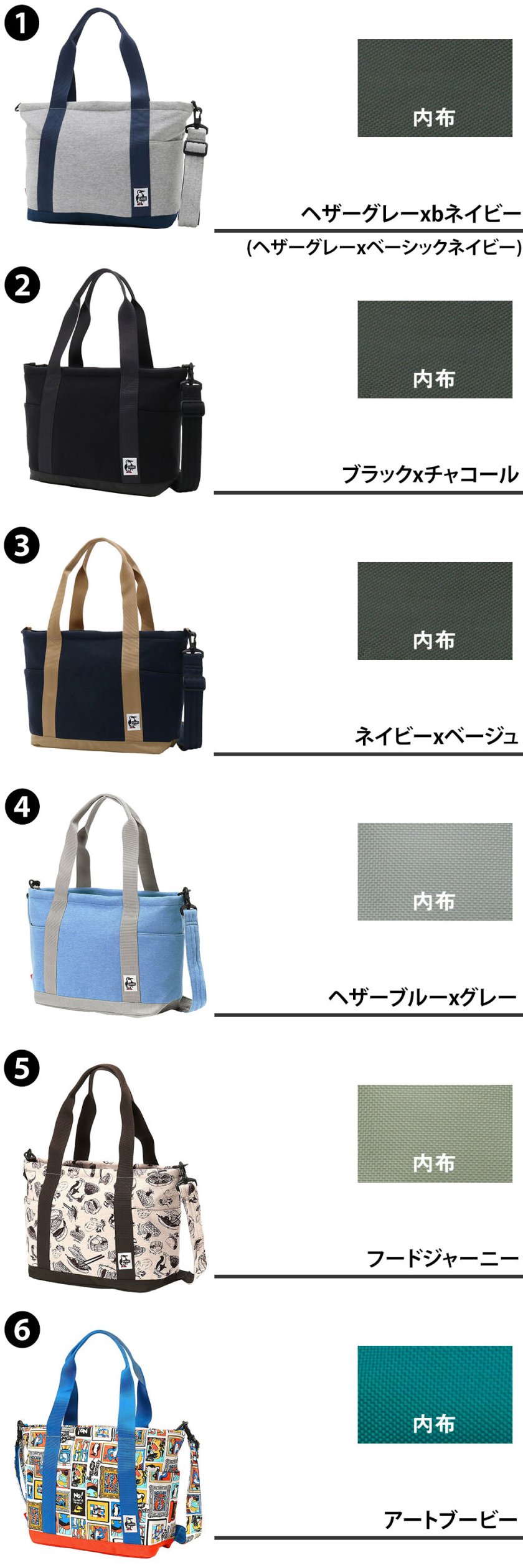 手提げカバン チャムス バッグ トートバッグ ショルダーバッグ 2WAY CHUMS オープン