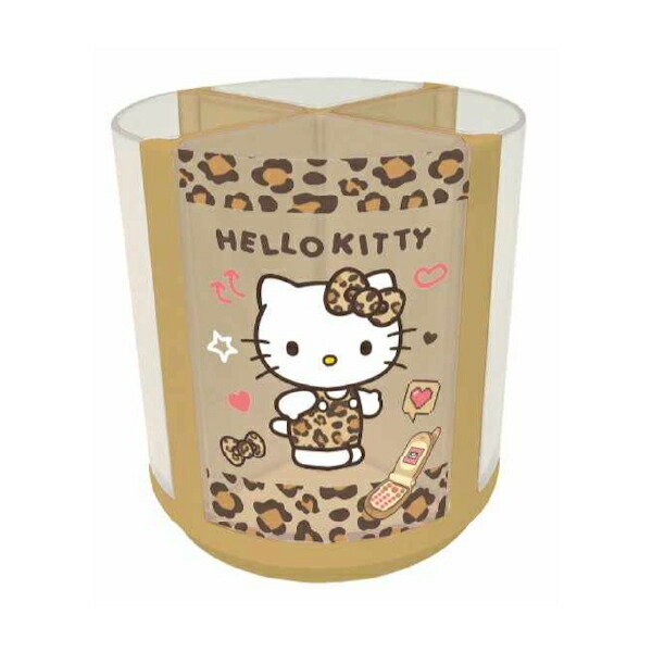 サンリオ ハローキティ 回るペンスタンド ヒョウ柄 平成レトロ Sanrio