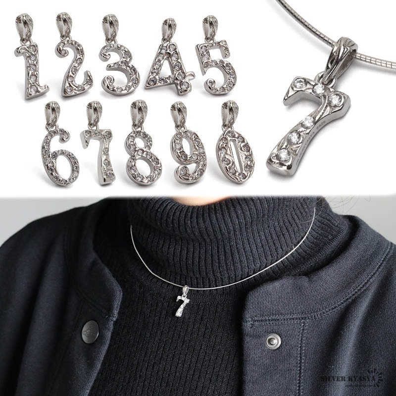 ネックレスチェーン Number necklace 数字ネックレス オーダー 4桁まで