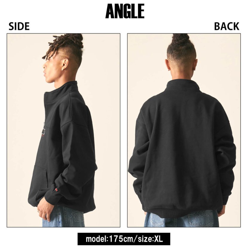 期間限定セール】FUBU フブ スウェット メンズ 長袖 ハーフジップ 秋