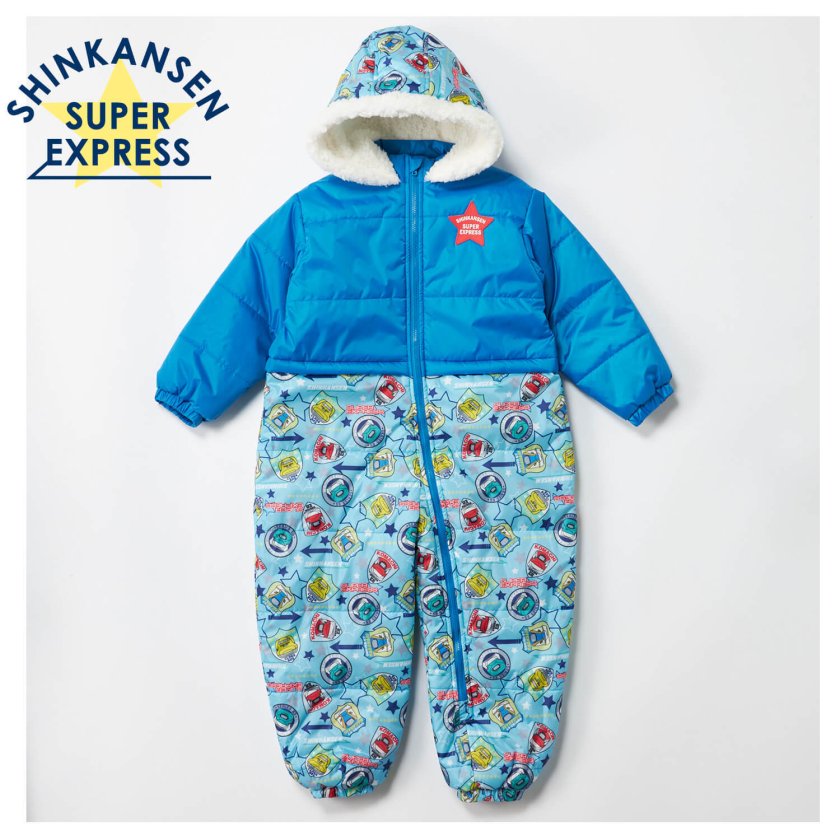 スノージャンプスーツ シンカンセン 新幹線 JR公認 キッズ 子供 防寒