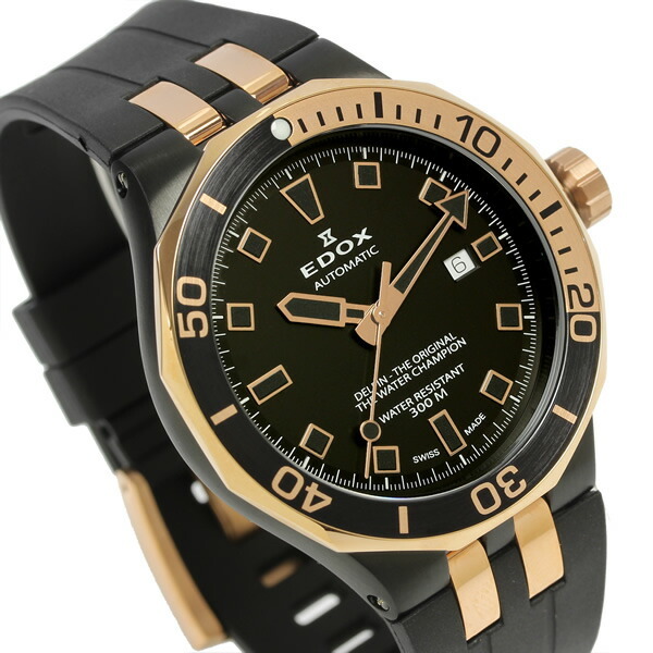 EDOX デルフィン オリジナル オートマチック 自動巻き 300m防水 箱付 Edox エドックス 腕時計 メンズ デルフィン ダイバー デイト 300m防水