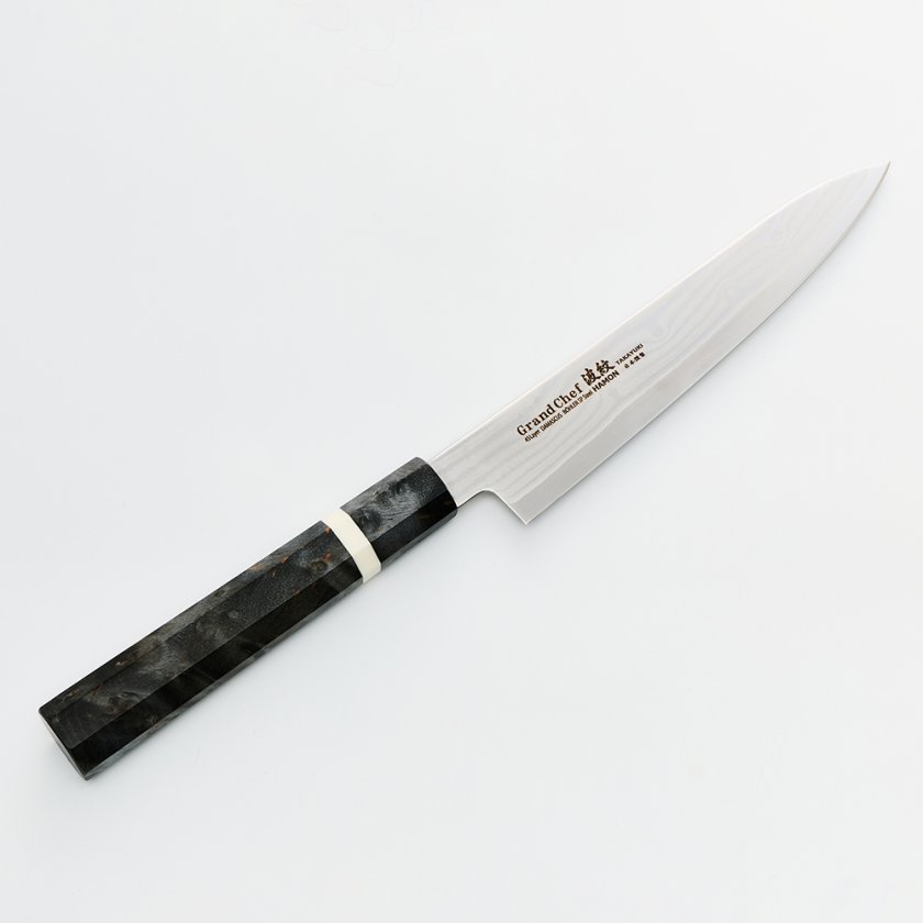 包丁 堺孝行 和牛刀 210mm グランドシェフ波紋 黒スタビライズドウッド