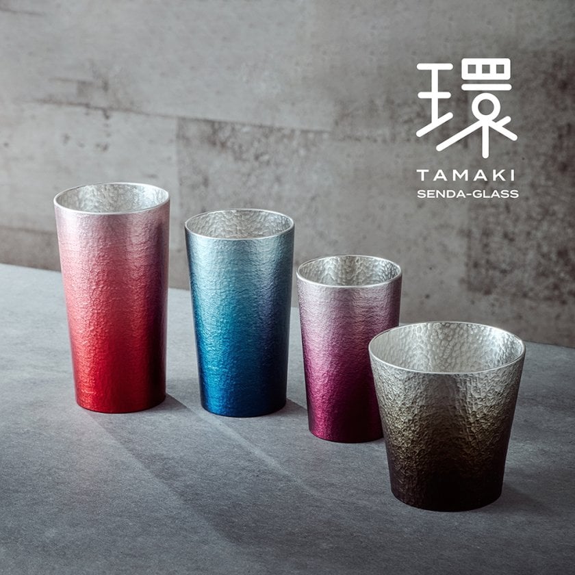 サントリー　オリジナル錫タンブラー 錫タンブラー 大阪錫器 環-tamaki- ロイヤルブルー 青 タンブラー大