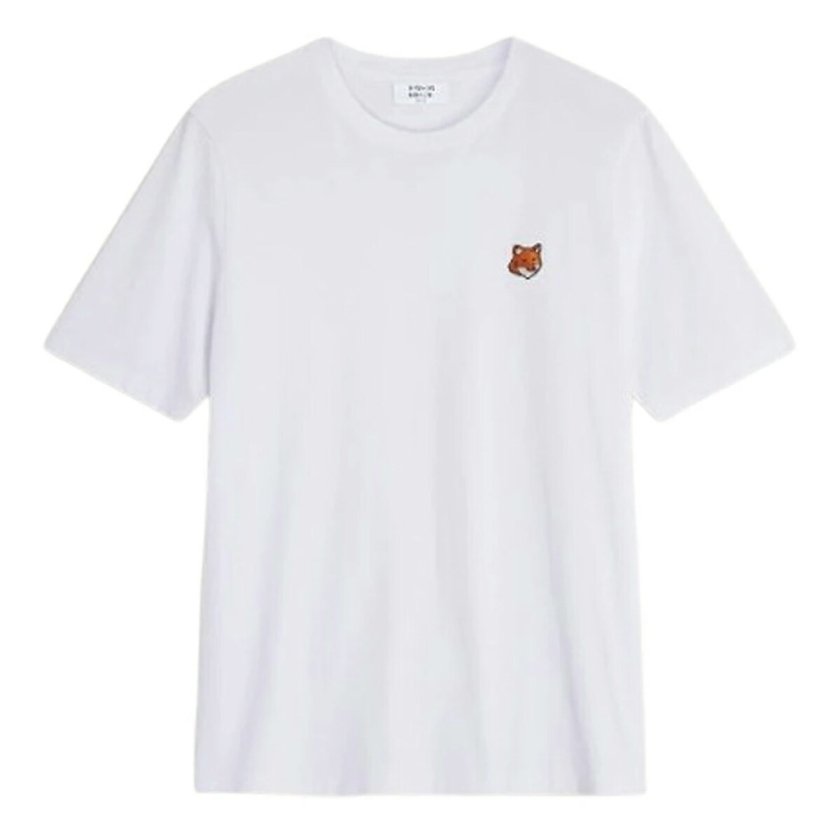MAISON KITSUNE フォックス刺繍 半袖Tシャツ ホワイト S メゾンキツネ MAISON KITSUNE Tシャツ フォックスヘッド レギュラー
