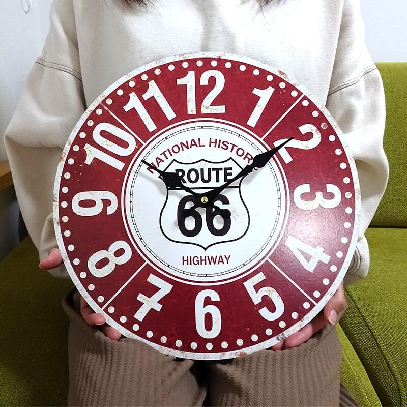 ビンテージ雑貨　ルート66 壁掛け時計 掛時計 ビンテージ 66 National Historic Highway antique レトロ