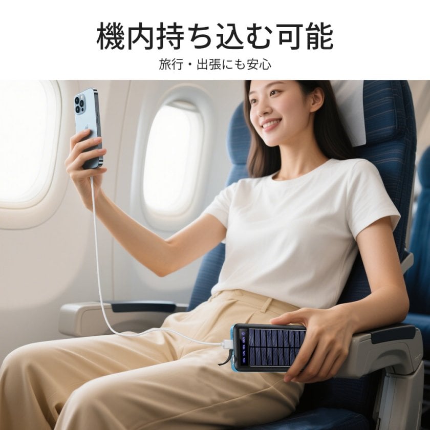 お中元ギフトにおすすめ】 モバイルバッテリー 大容量 ソーラー 