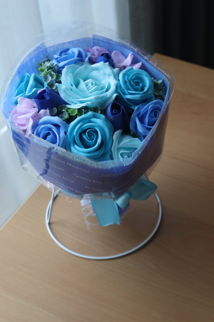 ソープフラワー pink/ yellow/ blue/ purple◇生花のような見た目で