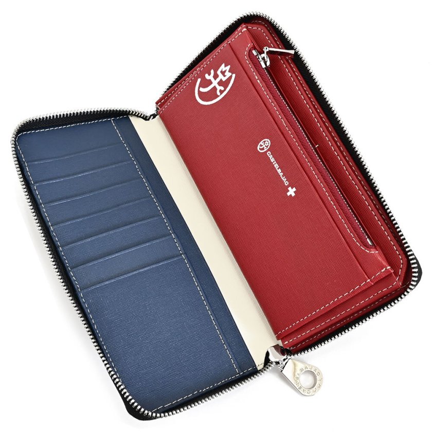 カステルバジャック 財布 長財布 ラウンドファスナー 黒(ブラック