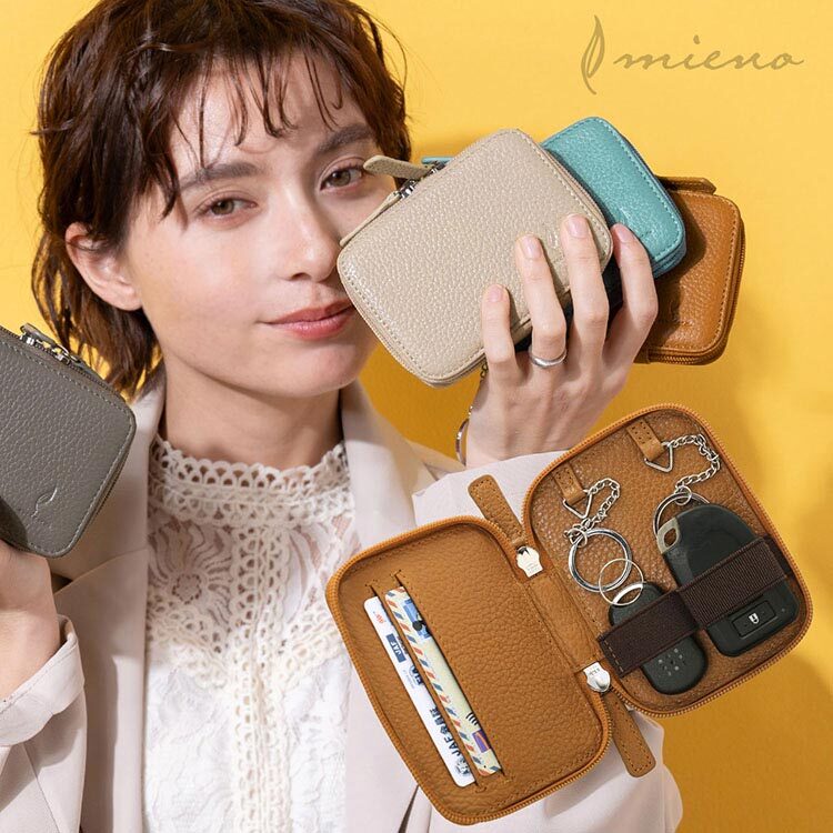 スマートキー 2個収納 ケース レディース キーケース 車 鍵【名入れ