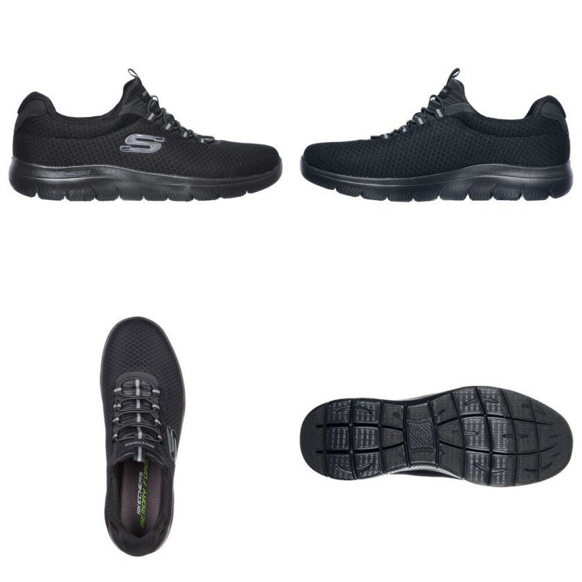 美品✨SKECHERS フラット　高反発 26cm ブラック　ネイビー　2セット スケッチャーズ メンズ サミッツ スニーカー スリッポン 黒 ブラック