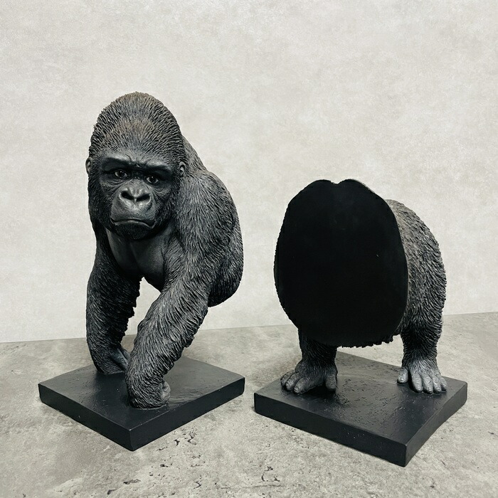 おしゃれなゴリラの本立て 横幅24.8cm グッズ ブックスタンド ブック