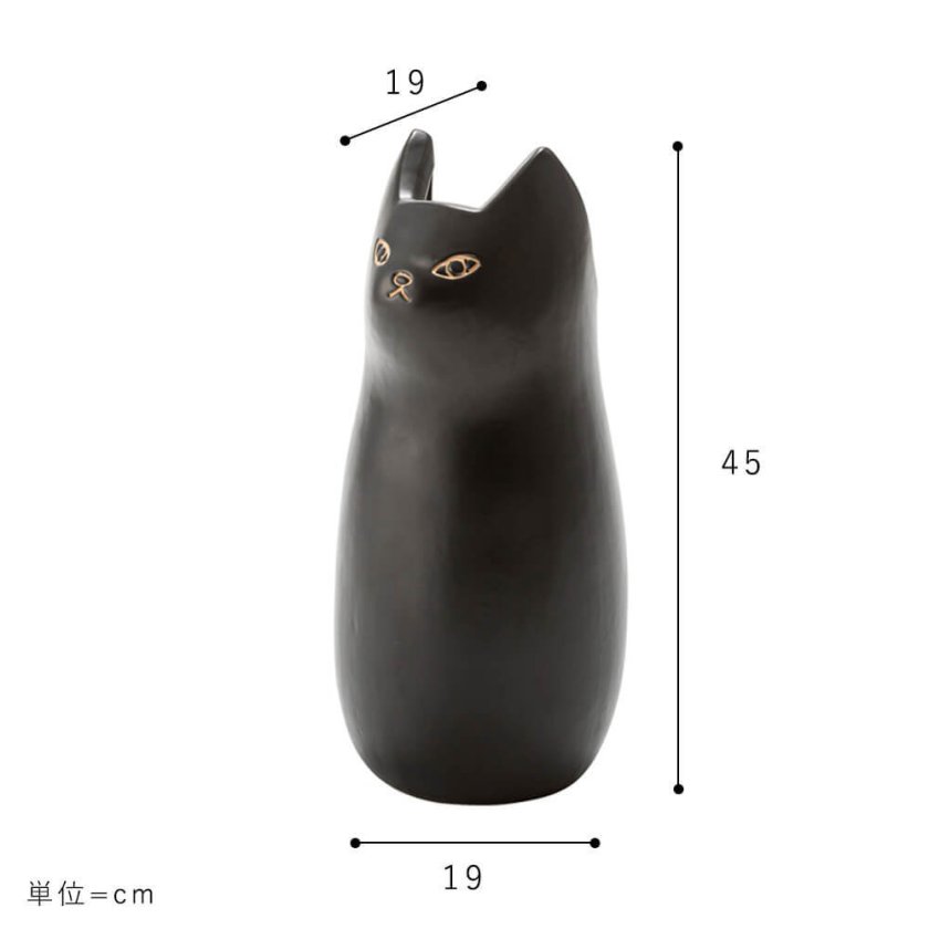 傘立て 猫 傘立て かさたて 陶器 白猫 黒猫 ネコ ねこ アンブレラ