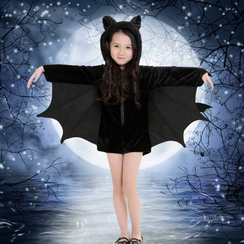子供 ハロウィン コスプレ コウモリ コスチューム 3点セット 女の子 