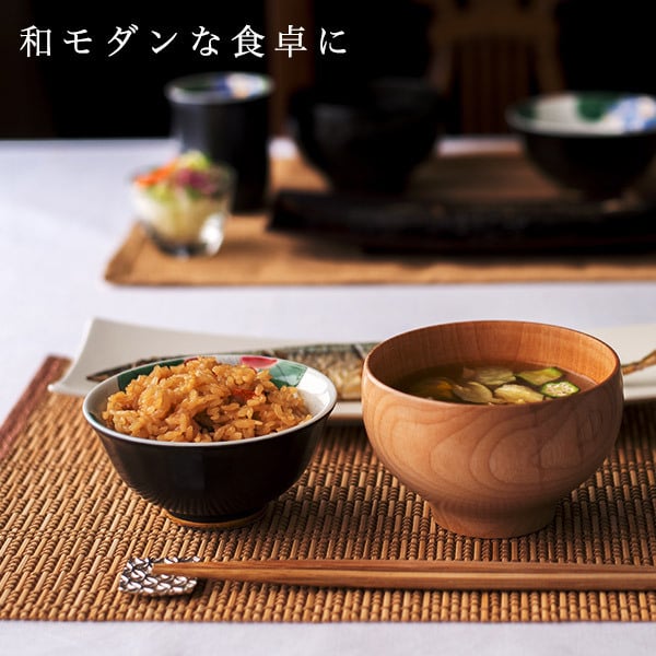 九谷焼 夫婦茶碗 色彩椿紋 ペア 化粧箱入り ( 即日発送 名入れ有料