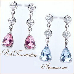 アクセサリー K18WG スリーストーン ダイヤモンド ピアス 0.08CT
