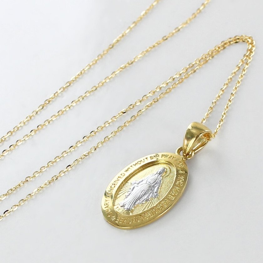 18金 メダイ ネックレス K18 18K レディース 母の日 45cm ゴールド 