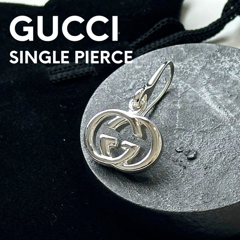 片耳ピアス GUCCI グッチ ピアス 片耳 Gロゴ フック メンズ レディース
