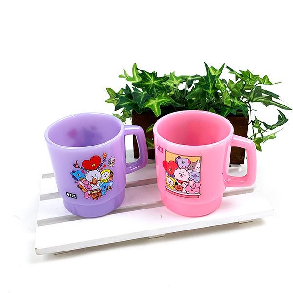 BT21 スタッキングマグ パープル 350ml マグカップ コップ 日本製
