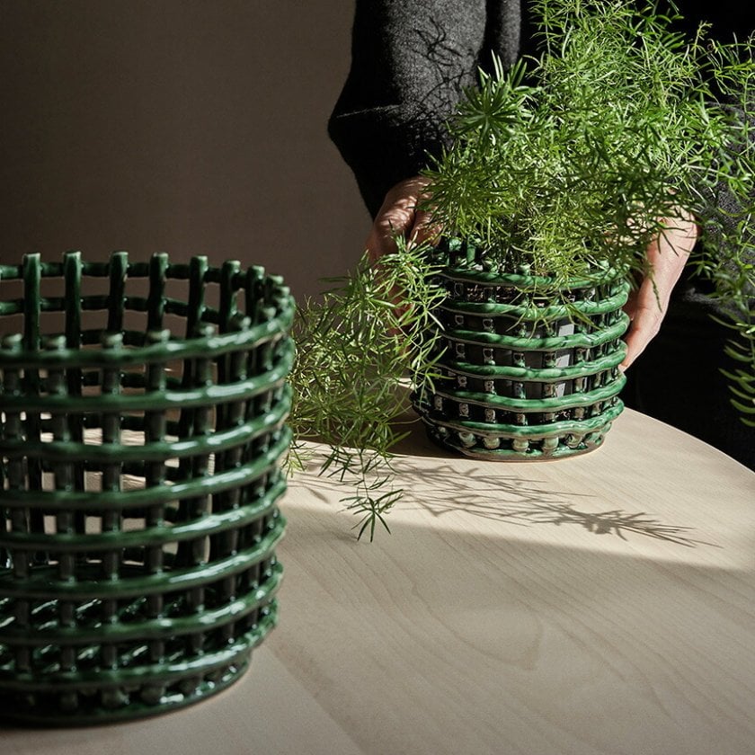 ferm LIVING ファームリビング セラミック バスケット スモール 直径