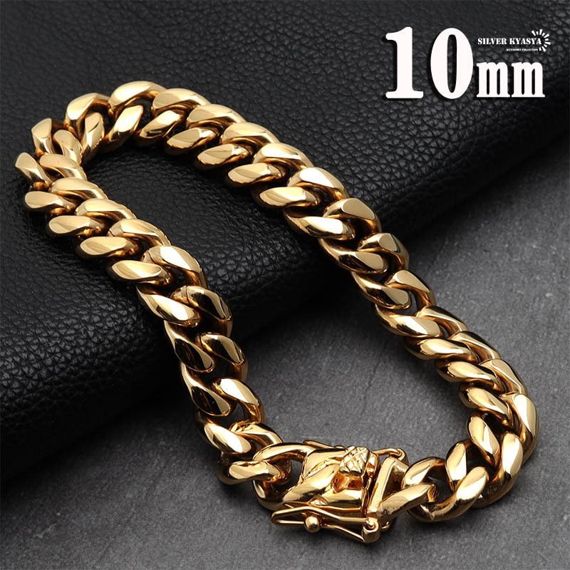 【即決大歓迎】ゴールドチェーンブレスレット ステンレス 316L ゴールド チェーンブレスレット 18k gp 18金