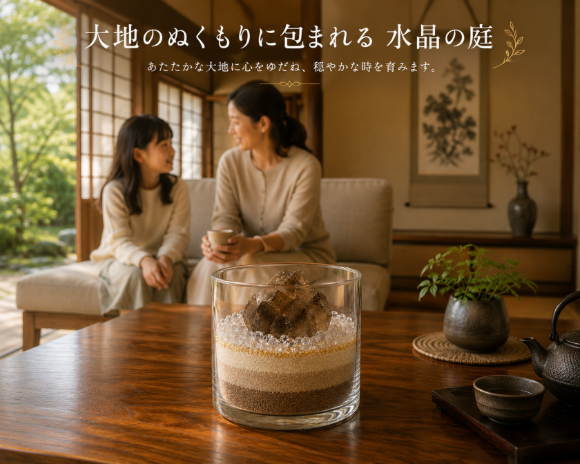 大地のぬくもりに包まれる 水晶の庭｜スモーキークォーツ完成品 天然石
