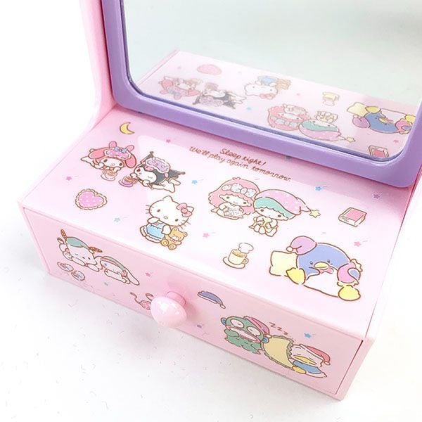 サンリオ サンリオキャラクターズ ミニドレッサー 鏡 ミラー 収納 小物