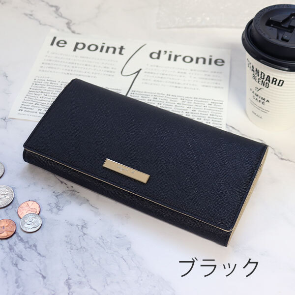 かぶせ長財布 牛革 アニエスベー 財布 レザー メンズ レディース