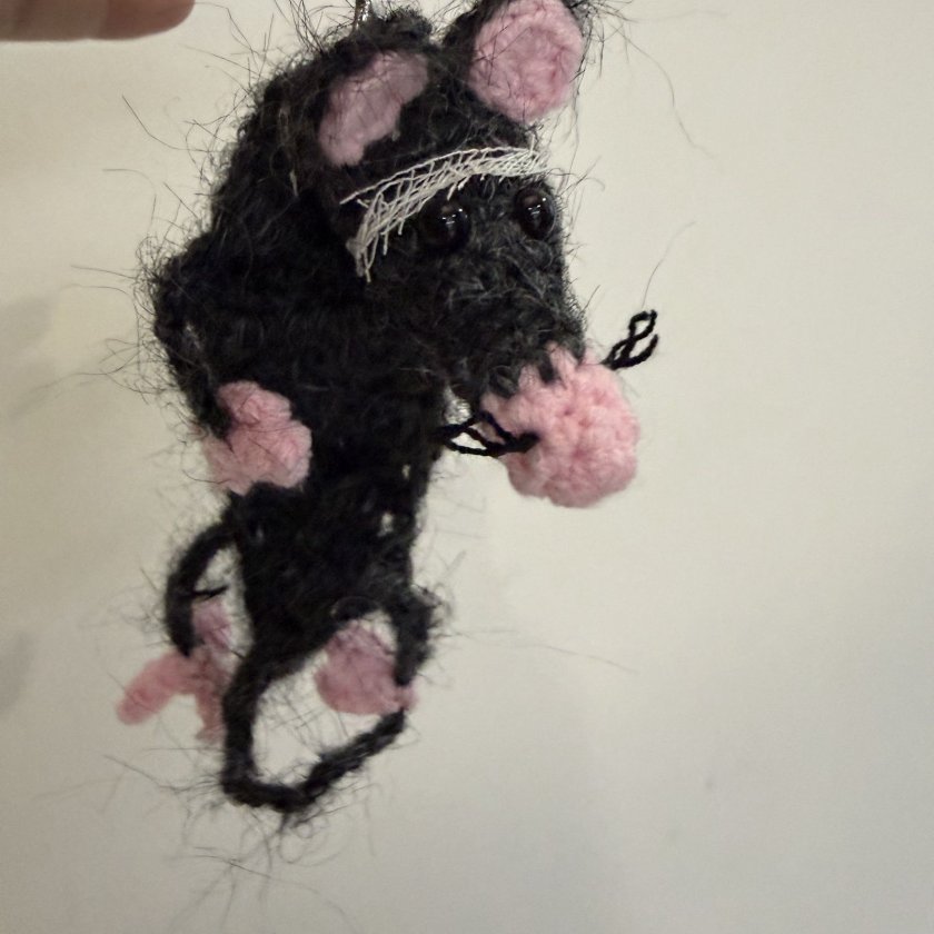 ハンドメイド ネズミ キーホルダー ペアセット おもしろ アニマル