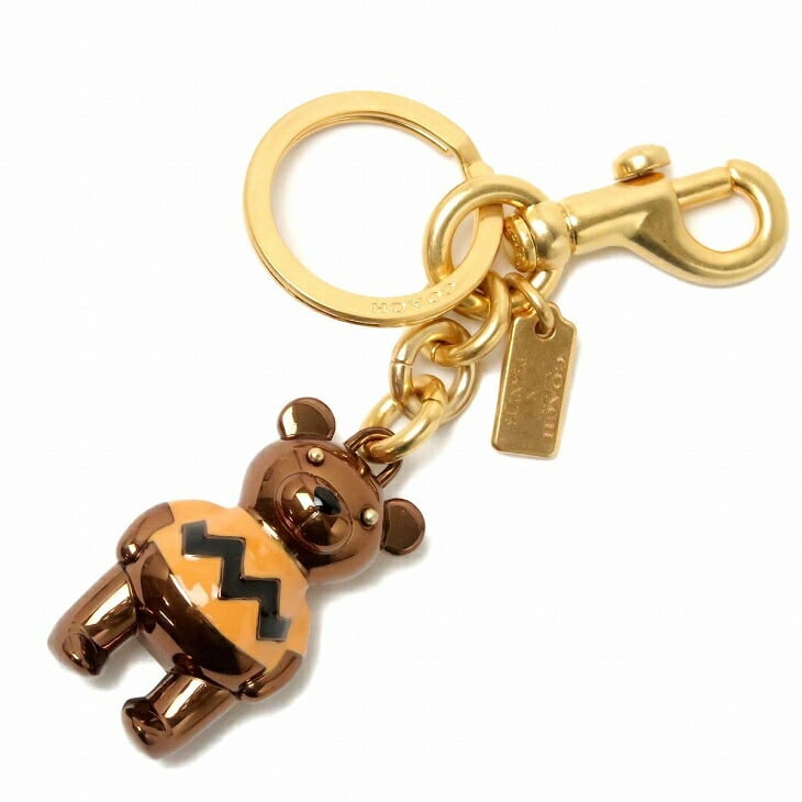 コーチ COACH キーホルダー レディース キーリング ベアー クマ ピンク