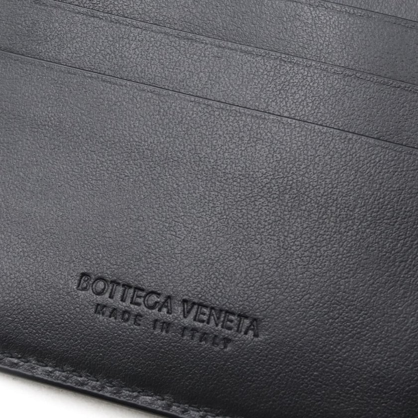 名入れ ボッテガヴェネタ 財布 メンズ BOTTEGA VENETA 二つ折り財布