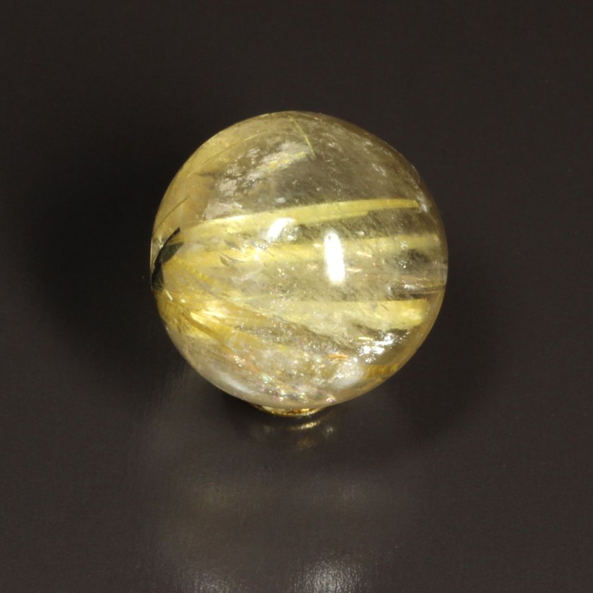 開運ギフト】 高級感あふれる天然石［極太金針のインパクトが凄い］1粒