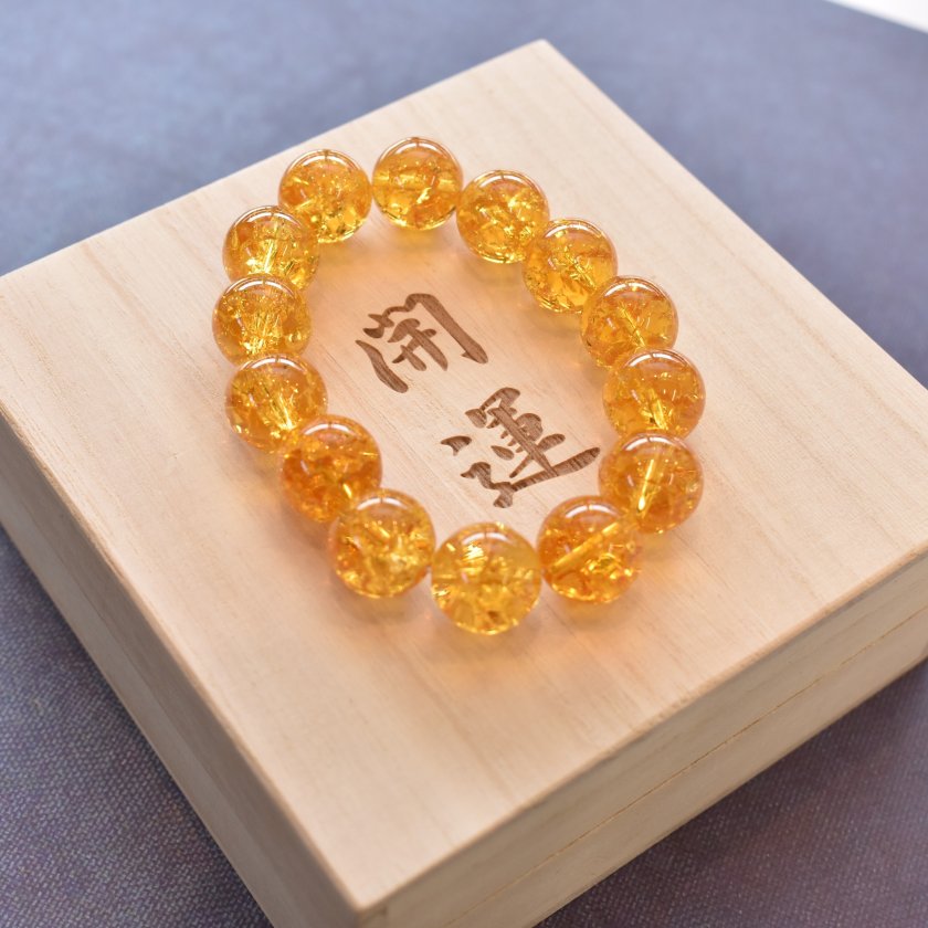 開運ギフト】 ［豪華 用セット］開運桐箱・浄化さざれ石付き 14mm