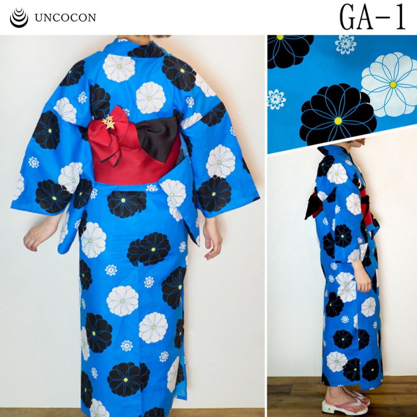 女性浴衣 レディース浴衣 浴衣 単品 浴衣単品 個性派 レトロ 花柄