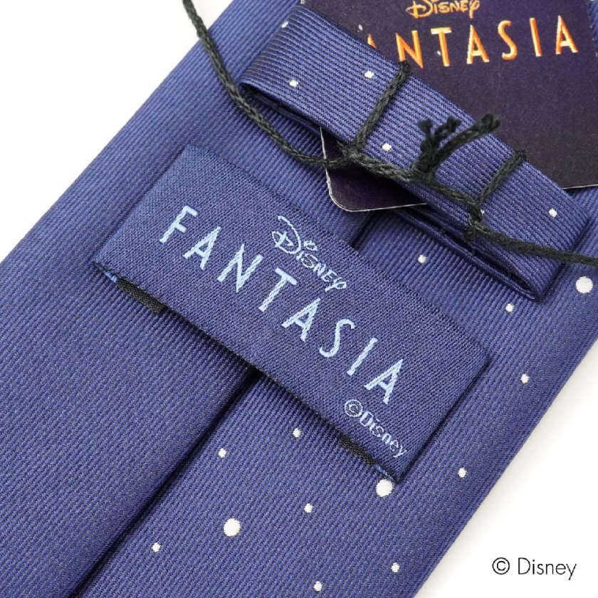 ディズニー BOOK型BOX入りネクタイ ファンタジア ドット柄 送料無料 