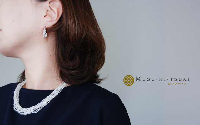 あこや真珠 砂ケシパール ネックレス 10連 - 【Blue Lace. Accessories