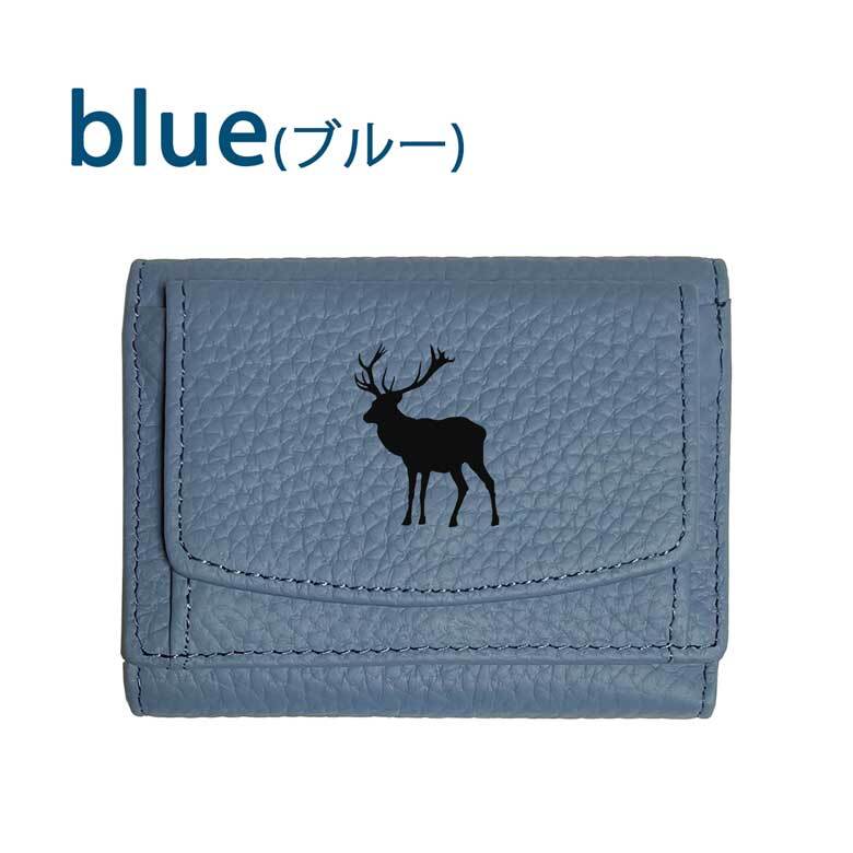 Fave ヘラジカ 三つ折りミニ財布 三つ折り 財布 フルオープン