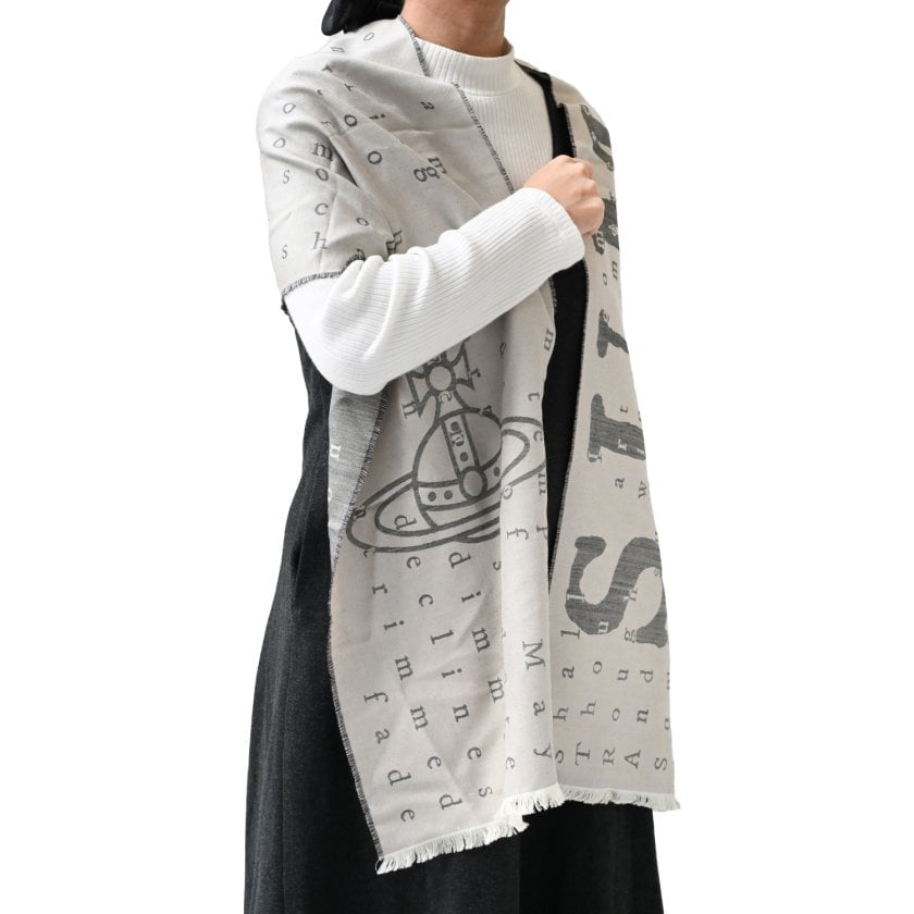 限定 希少 ヴィヴィアンウエストウッド 大判スカーフ 105cm x105cm