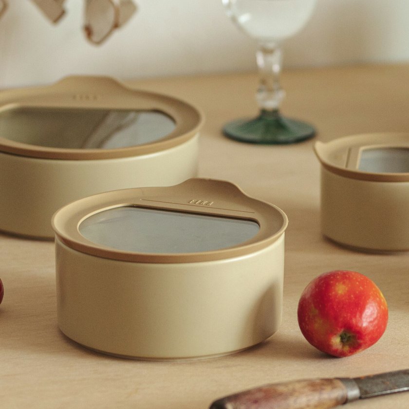 FIKA ONE 陶磁器製 陶器 食品 保存容器 600ml 単品 冷蔵 冷凍 電子
