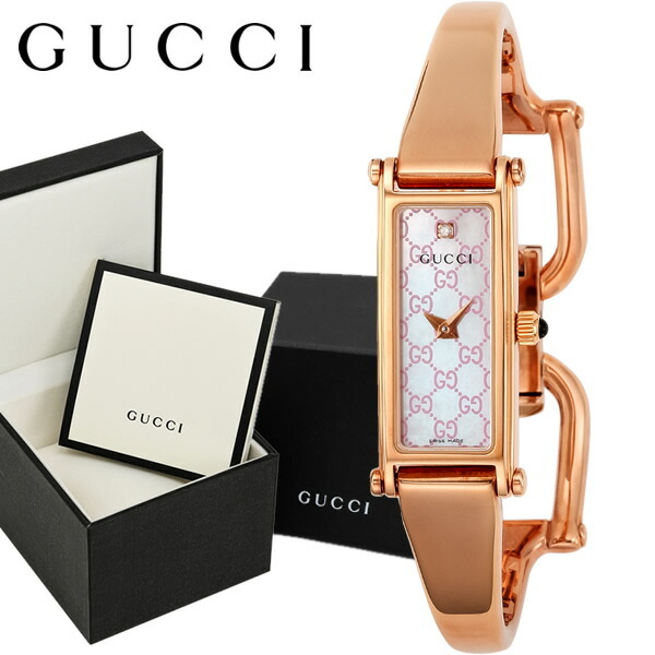 グッチ 時計 レディース GUCCI 腕時計 1500 1Pダイヤ ピンク シェル