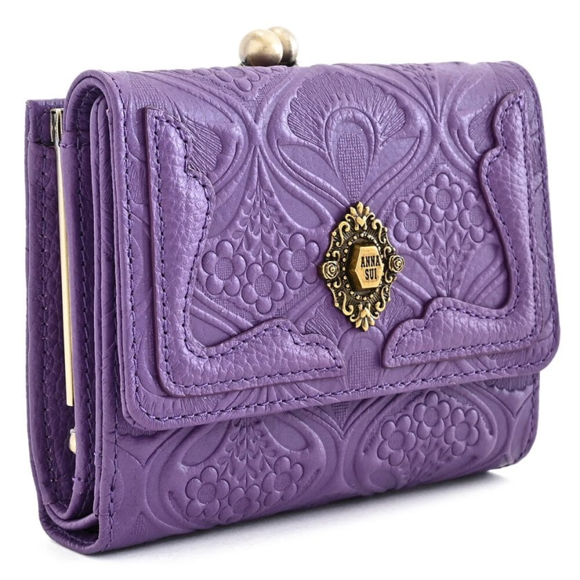 アナスイ ノヴァ 財布 二つ折り財布 がま口財布 紫(パープル) ANNA SUI