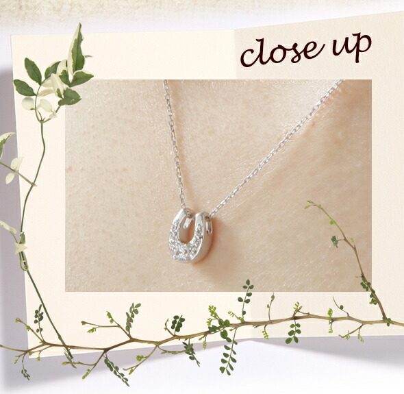 ダイヤモンド ネックレス 馬蹄 ホースシュー 18金 18k k18 イエロー 