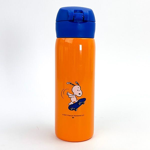 MLB X PEANUTS スヌーピー　ドジャース　水筒　米国購入　新品 スヌーピー PEANUTS ステンレスボトル SKATEBOARD オレンジ 水筒 480ml