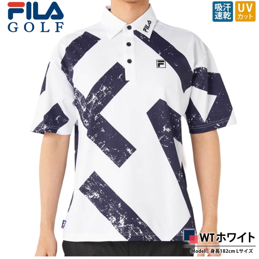 FILA GOLF フィラゴルフ ゴルフウェア ポロシャツ 半袖 メンズ 吸汗速