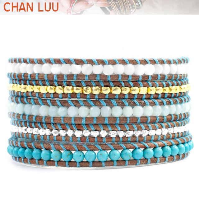 チャンルー CHAN LUU ラップブレス ターコイズ 5連 ブレスレット 正規